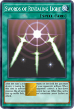 Swords of Revealing Light Holographic Card Skin — Yu-Gi-Oh Spell Card