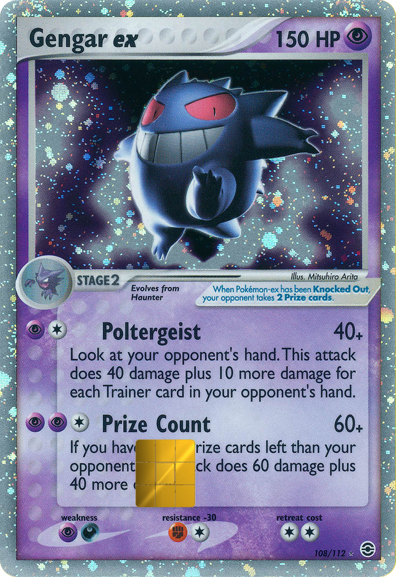 Gengar ex EX Fire Red Leaf Green Holographic Card Skin — Pokemon
