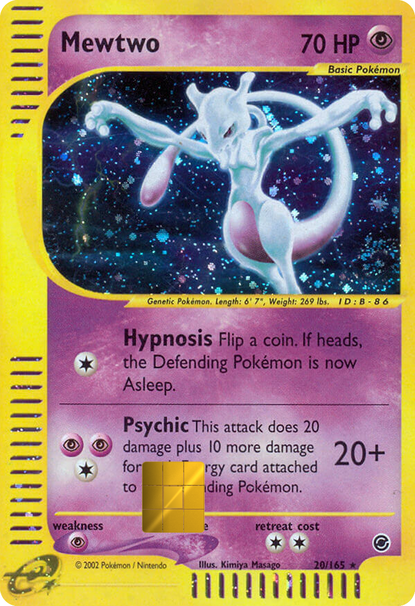 Mewtwo Expedition Holographic Card Skin — Pokemon