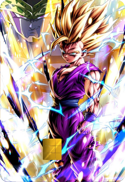 SSJ2 Gohan vs Cell Holographic Card Skin — Dragon Ball Z