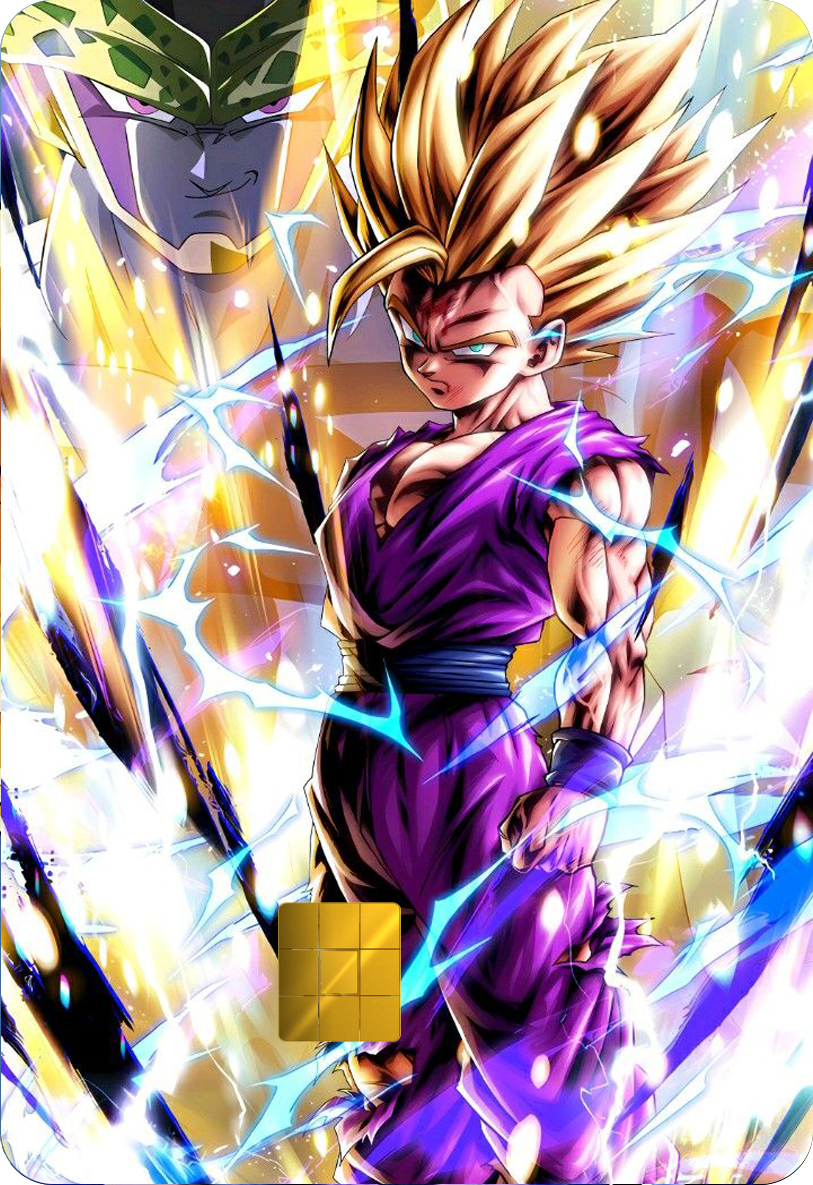 SSJ2 Gohan vs Cell Holographic Card Skin — Dragon Ball Z