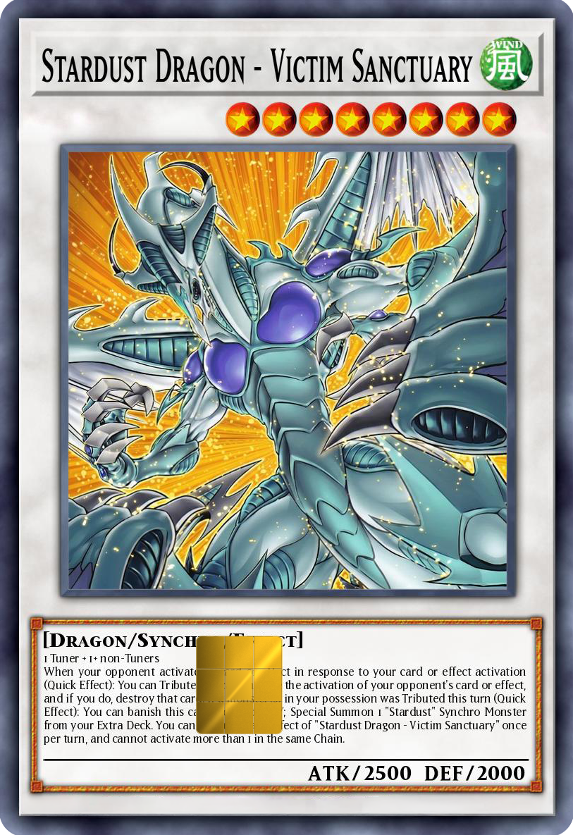 Stardust Dragon Victim Sanctuary Holographic Card Skin — Yu-Gi-Oh
