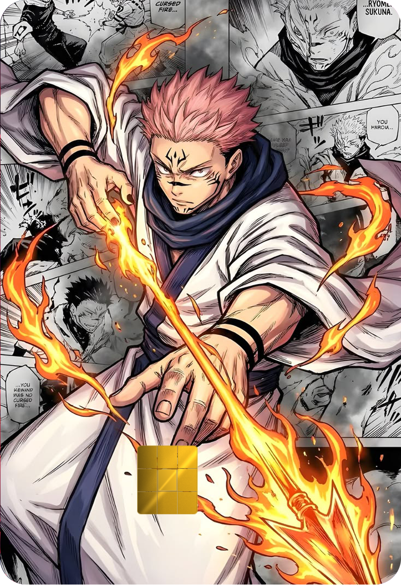 Ryomen Sukuna Manga Holographic Card Skin — Jujutsu Kaisen