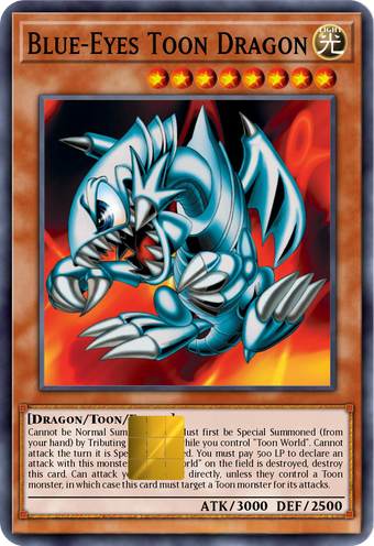 Blue-Eyes Toon Dragon Holographic Card Skin — Yu-Gi-Oh Toon