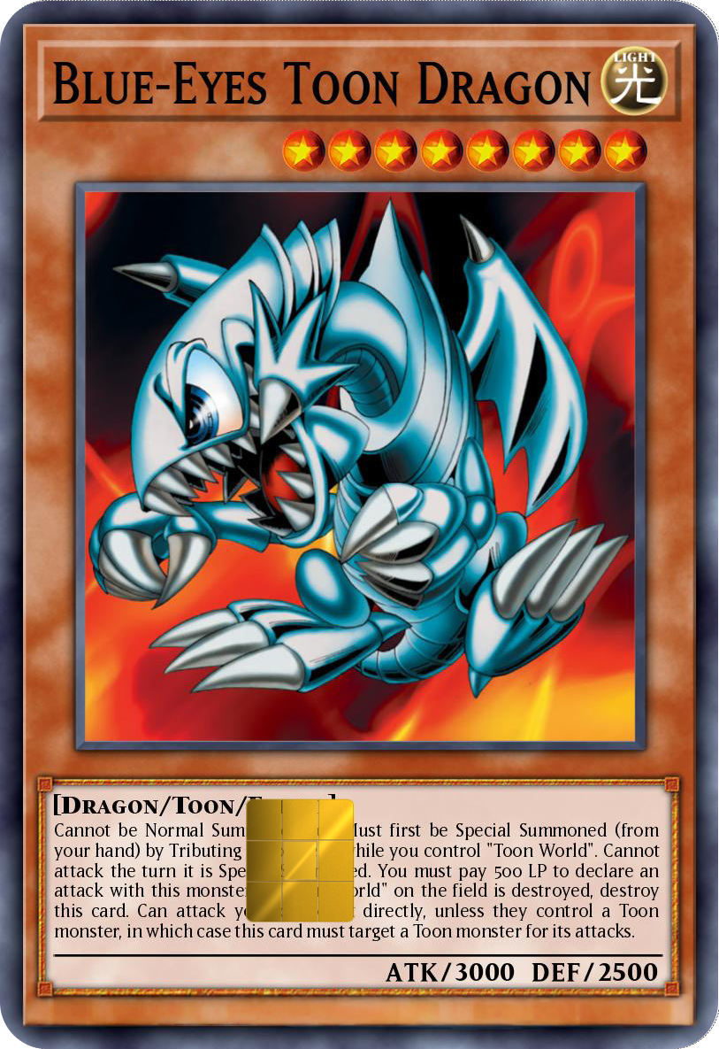 Blue-Eyes Toon Dragon Holographic Card Skin — Yu-Gi-Oh Toon