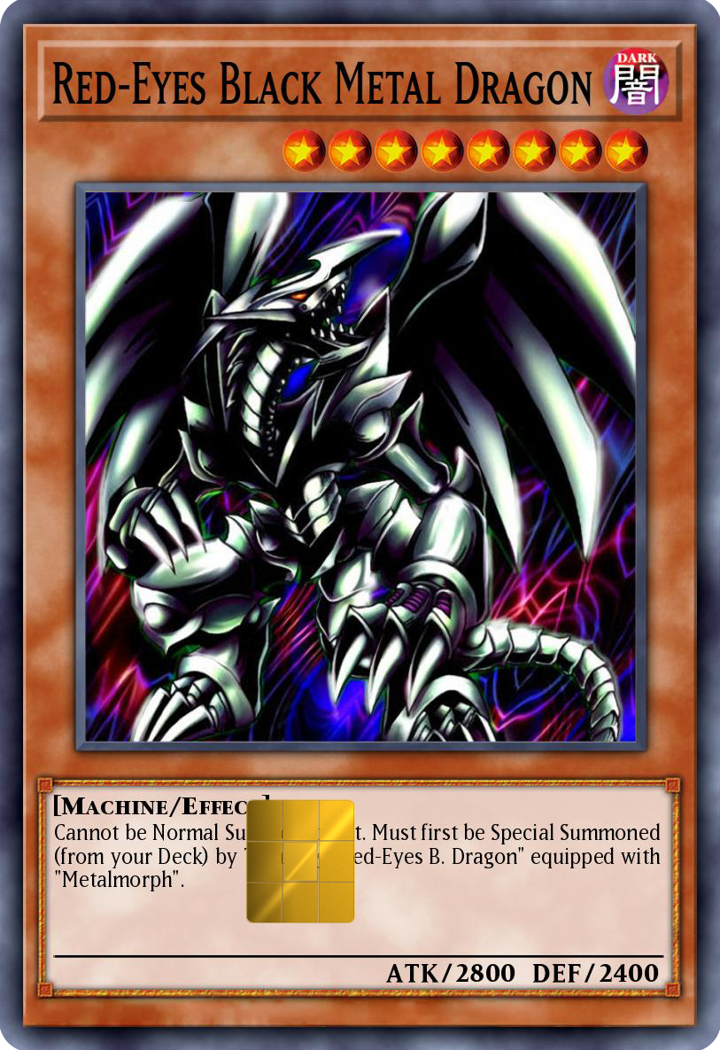 Red-Eyes Black Metal Dragon Holographic Card Skin — Yu-Gi-Oh