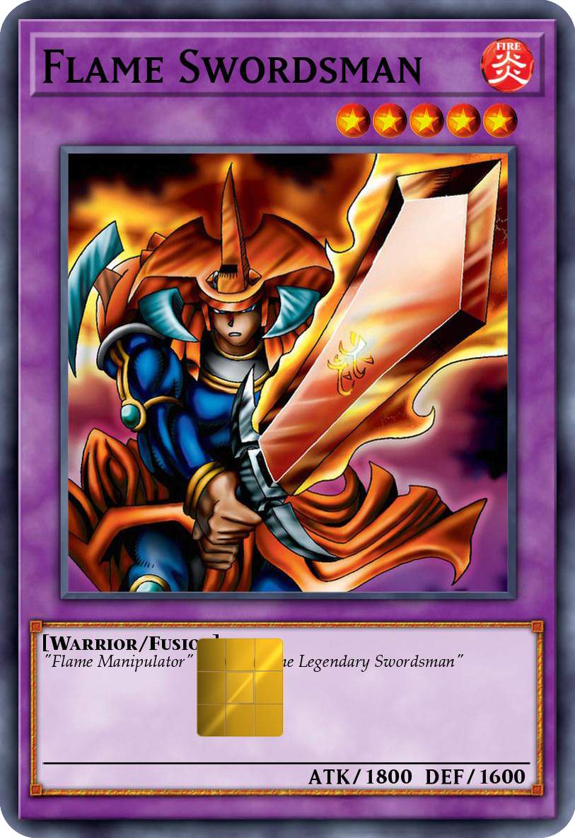 Flame Swordsman Holographic Card Skin — Yu-Gi-Oh