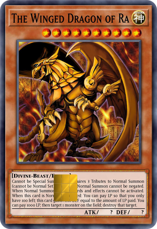 The Winged Dragon of Ra Holographic Card Skin — Yu-Gi-Oh Egyptian God
