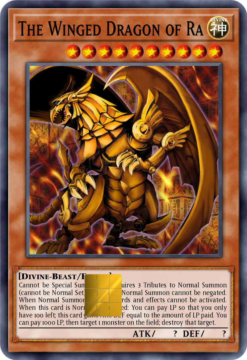 The Winged Dragon of Ra Holographic Card Skin — Yu-Gi-Oh Egyptian God
