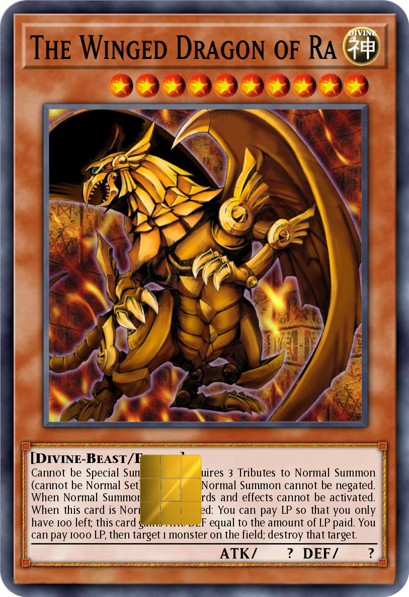 The Winged Dragon of Ra Holographic Card Skin — Yu-Gi-Oh Egyptian God