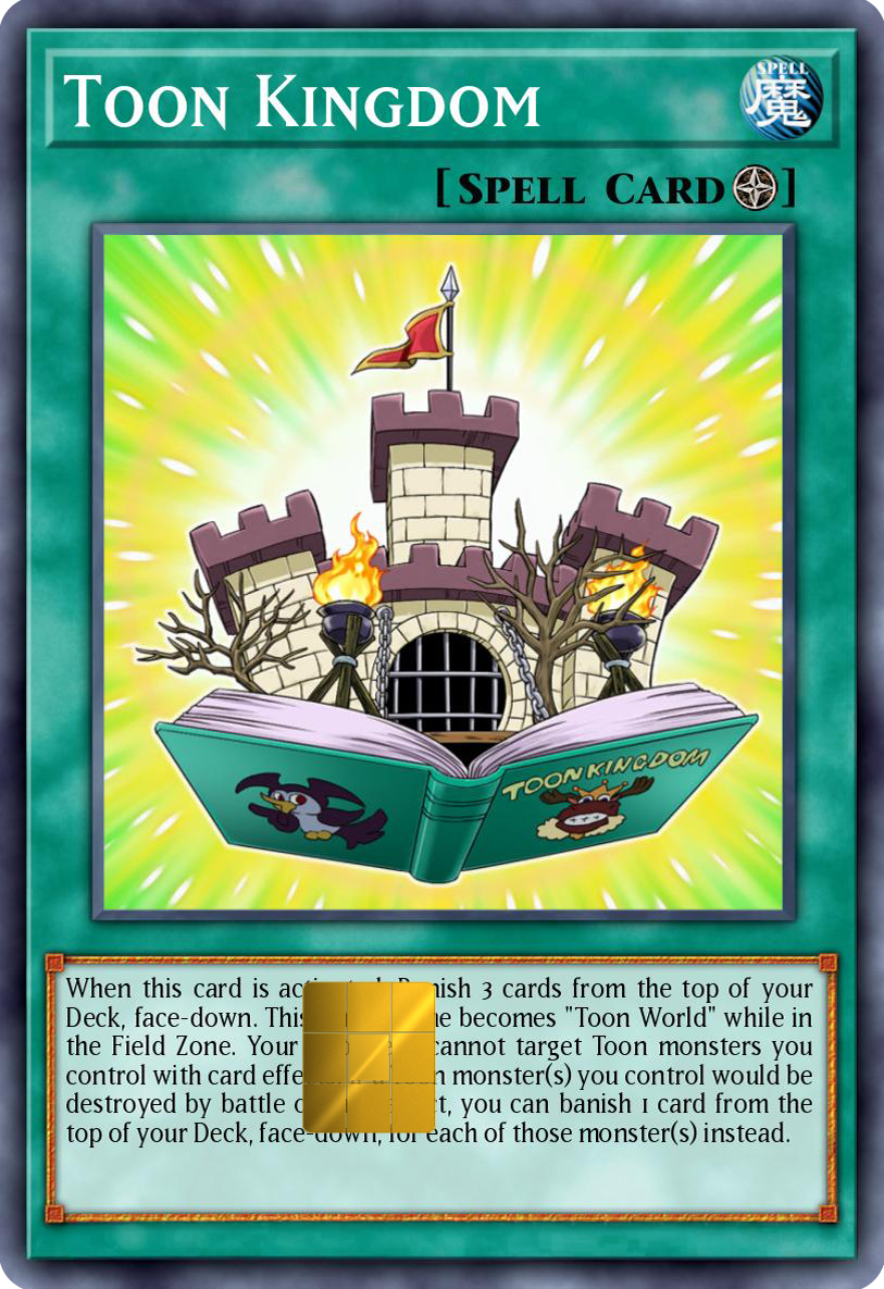 Toon Kingdom Holographic Card Skin — Yu-Gi-Oh Toon Field Spell