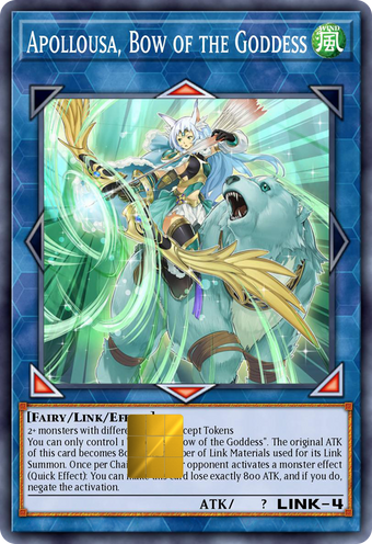 Apollousa Bow of the Goddess Holographic Card Skin — Yu-Gi-Oh Link