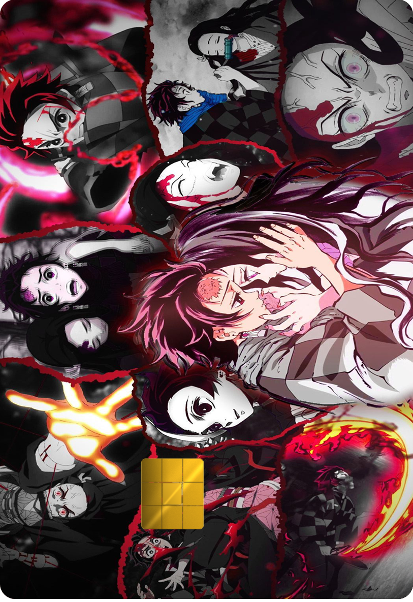 Tanjiro and Nezuko Mashup Holographic Card Skin — Demon Slayer