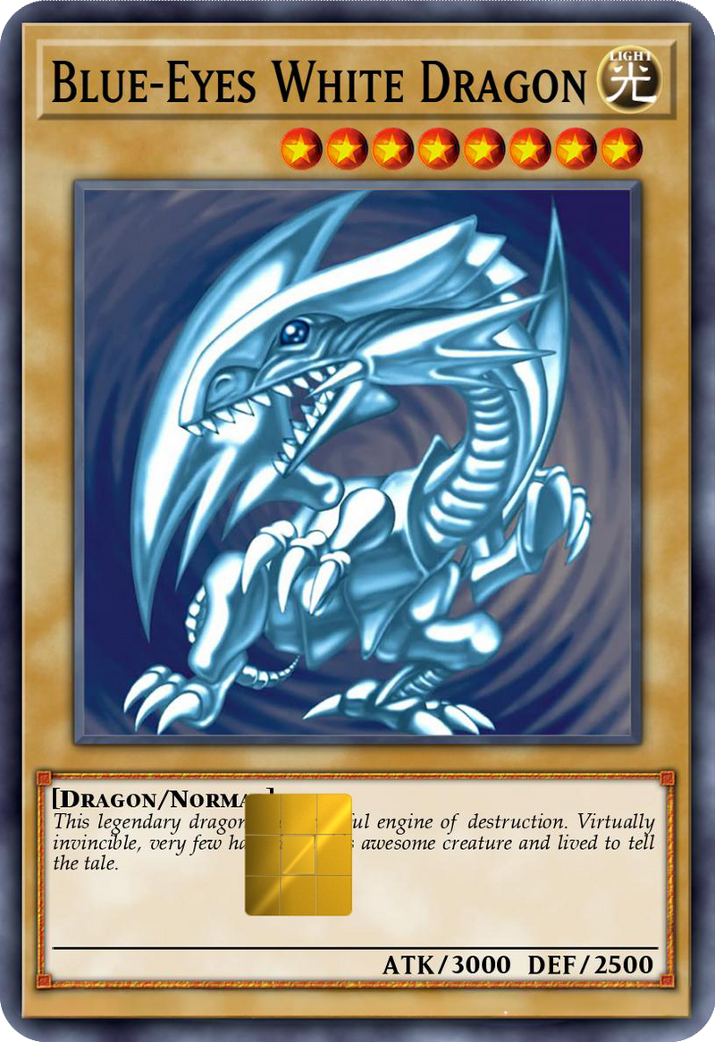Blue-Eyes White Dragon Holographic Card Skin — Yu-Gi-Oh