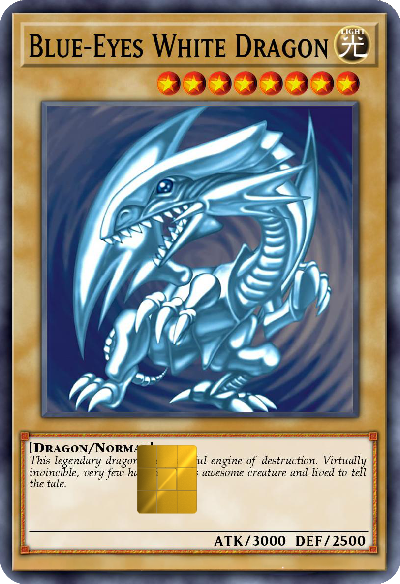 Blue-Eyes White Dragon Holographic Card Skin — Yu-Gi-Oh