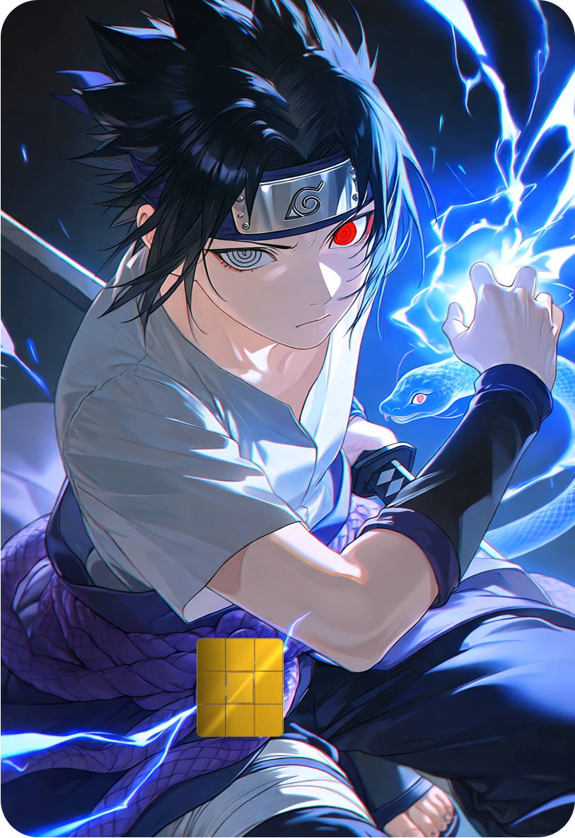 Sasuke Uchiha Holographic Card Skin — Naruto Shippuden