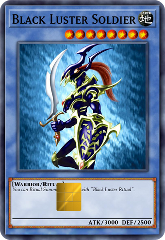 Black Luster Soldier Holographic Card Skin — Yu-Gi-Oh Ritual