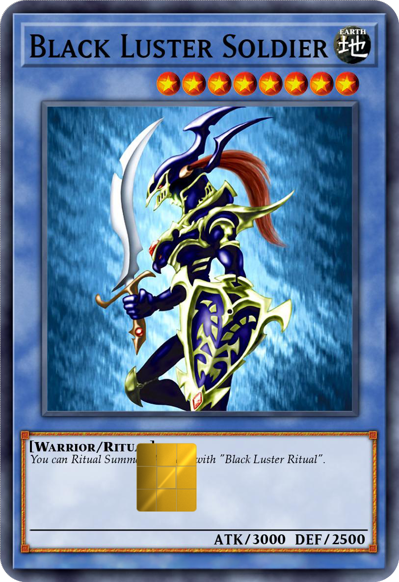 Black Luster Soldier Holographic Card Skin — Yu-Gi-Oh Ritual