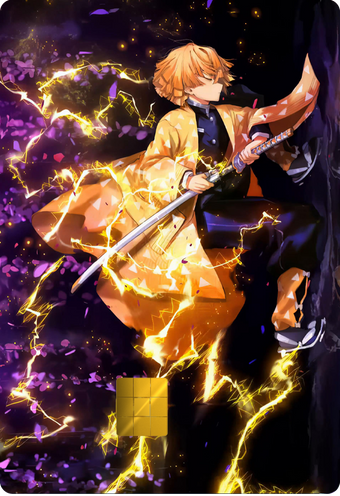 Zenitsu Agatsuma First Form Holographic Card Skin — Demon Slayer