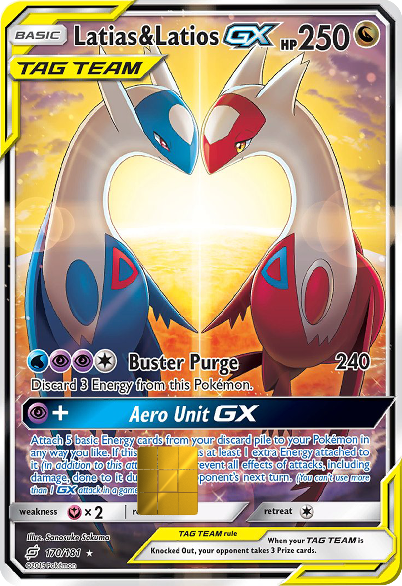 Latias and Latios GX Team Up Holographic Card Skin — Pokemon